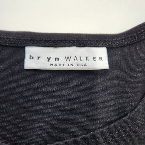 Bryn Walker Shift Dress Womens S Black Long Sleeve Round Neck A-Line Asymmetric - Picture 5 of 12